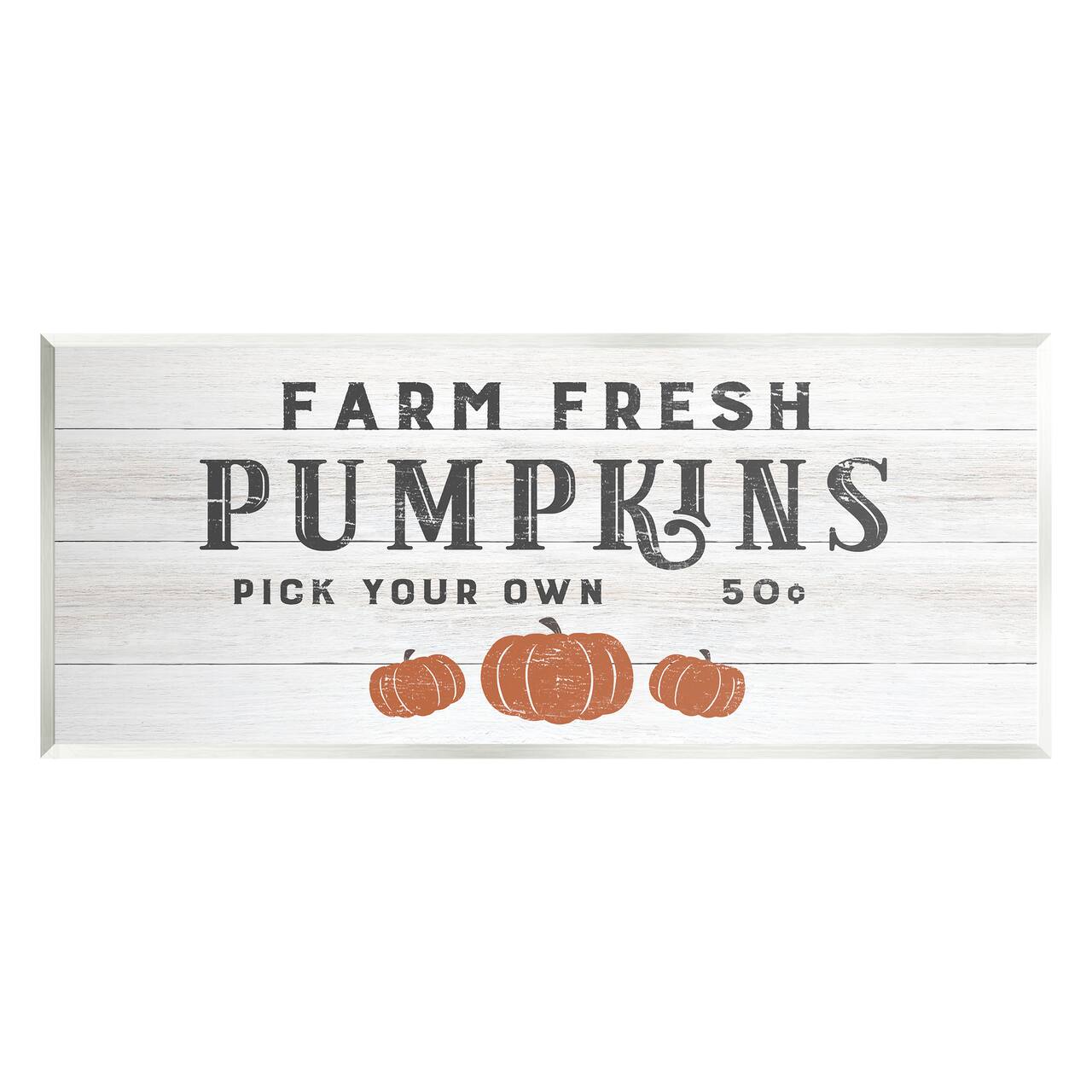 Stupell Industries Farm Fresh Pumpkins Country Sign Wall Plaque Art